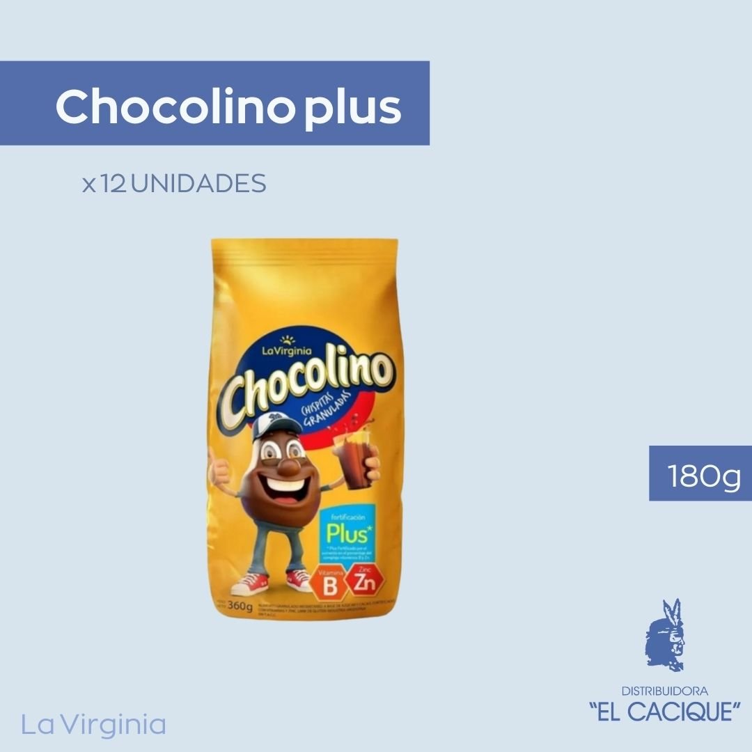 CHOCOLINO CACAO PLUS LA VIRGINIA 12 x 180 gr.